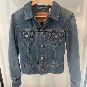 Vintage Levi denim jean jacket type 1 western style small